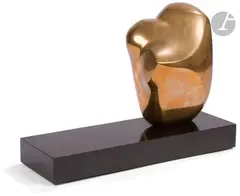La Sulamite [1949] by Émile Gilioli, Épreuve en bronze poli et terrasse en marbre, sold Dec 2022