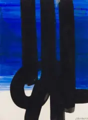 Sans titre by Pierre Soulages, Gouache sur papier, sold Dec 2022