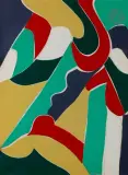 Camouflage by Alain Jacquet, 1962, Collage de toiles peintes, sold Dec 2022