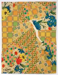 Composition by Alain Jacquet, 1962, Collage de toiles cirés, sold Dec 2022