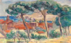 Collioure » by Louis Bausil, 1909, Aquarelle gouachée signée et datée «, sold Oct 2008