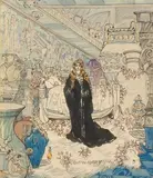 La dernière demeure by Gustave Mossa, Aquarelle, sold Apr 2008