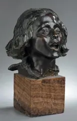 L'enfant rieur by Jean Antoine Injalbert, Épreuve en bronze à patine brune, fonte d'édition ancienne de Colin, sold May 2014