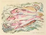 Trois poissons by Robert Bluteau, 1947, Monotype, sold Jul 2022