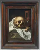 Nature morte au crâne, os et sablier by Abraham Bloemaert, Toile, sold Jul 2020