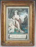 Autoportrait de l'artiste entouré de sa femme Pauline Chatillon, et de ses enfants by Louis Gauffier, Plume et encre noire et grise, aquarelle, sold Jul 2020
