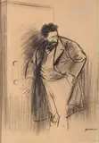 Le coffre-fort by Jean-Louis Forain, Crayon, plume et encre de Chine, sold Jun 2020