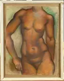 Torse nu feminin by Nicolas Poliakoff, Pastel sur papier, sold Apr 2024