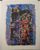 Composition by Jacques Yankel, Lithographie en couleurs, nuémrotée, sold Apr 2017