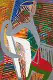Derrière la fenêtre (Beyond the Window) by Alfred Pellan, oil on canvas, sold Mar 2019