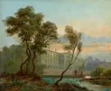 Schloss Schönhausen an der Elbe by Deutsch, um 1840 & 50, Öl auf Leinwand, sold May 2019
