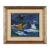 Seagulls by Ben Benn, Oil on masonite, sold Nov 2022