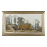 October Gold Near Macclesfield by Michael Reilly, Oil on canvas, sold Nov 2022