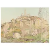 View of Siena, Italy by Freda Marston, Watercolor on paper, sold Nov 2022