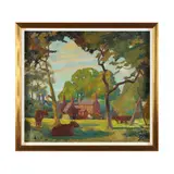 Ricksmanworth, Hertfordshire by R. Gueyan, Oil on board, sold Nov 2022