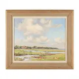Eastern North Carolina Landscape by Juliet Barrus, Oil on canvas, sold Nov 2022
