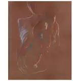 Two Nudes by Stephen H. Smith, Pastel on colored paper, sold Nov 2022