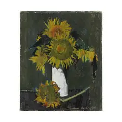 Tournesols (Sunflowers) by Robert Vernet-Bonfort, Oil on canvas, sold Nov 2022