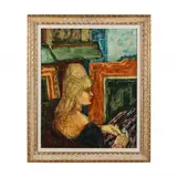 Woman Seated by Donald Roy Purdy, Oil on Masonite, sold Nov 2022