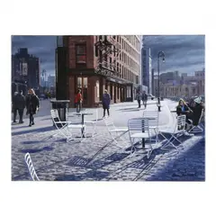 White Chairs of Gansevoort by Bruce Braithwaite, Oil on canvas, sold Nov 2022