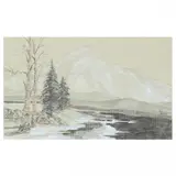 Rocky Mountain Landscape by Neva Fischer, Graphite, sold Nov 2022