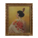 Portrait of Bozena Mary Brydlova by Charles Sindelar, Oil on canvas, sold Nov 2022