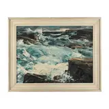 Crashing Surf by Merton Willmore, Oil on canvas, sold Nov 2022