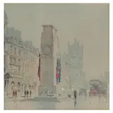 The Cenotaph, London by William Francis Longstaff, Watercolor, sold Nov 2022
