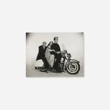 The Munsters Television Show by Philippe Halsman, c. 1964, unique Polaroid Type 52 Polapan print, sold Aug 2025