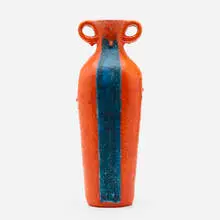Vase by Guido Gambone, c. 1955, glazed stoneware, sold Jul 2022