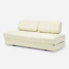 DS 85 daybed by De Sede, c. 1975, leather, chrome-plated steel, sold Jul 2022