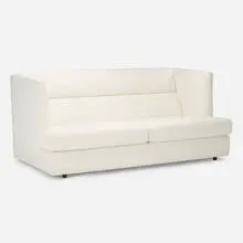 Shelter sofa by Milo Baughman, 1970, upholstery, beech, sold Jul 2022