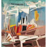 The Mirror by Ralph Du Casse, 1951, oil on canvas, sold Sep 2025