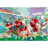 San Francisco vs Miami Dolphins by LeRoy Neiman, 1985, serigraph, sold Sep 2025
