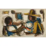 Souvenir d'Opede by Ralph Chessé, 1964, acrylic on canvas, sold Sep 2025