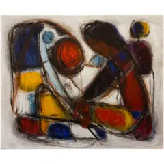 Untitled by Ralph Chessé, acrylic on canvas, sold Sep 2025