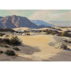 Sand Dunes by Carl Sammons, oil on board, sold Sep 2025