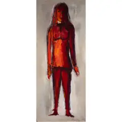 Figure in Red by Ralph Chessé, 1971, acrylic on canvas, sold Sep 2025