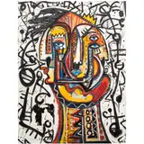 Untitled by Gabe Weis, mixed media on canvas, sold Sep 2025