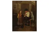 Untitled by Louis Lassalle, oil on board, offered Jun 2021