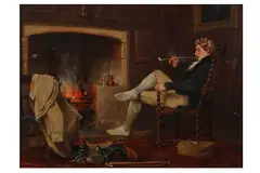 Untitled by John Arthur Lomax, oil on panel, offered Jun 2021