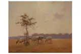 Untitled by Frederick Hall, oil on board, offered Jun 2021