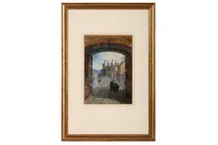 Untitled by Alfred Slocombe, oil on paper, offered Jun 2021