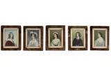 Untitled by Five Decorative Portrait Miniatures, watercolor, offered Jun 2021