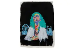 Untitled by Bradley Theodore, acrylic on paper, offered Jun 2021