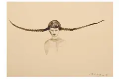 Untitled by Cornelia Schleime, ink and watercolour on paper, offered Jun 2021