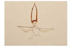 Untitled by Cornelia Schleime, ink and watercolour on paper, offered Jun 2021
