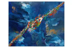 Untitled by Ola Rutter, acrylic on canvas, offered Jun 2021