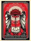 Untitled by Shepard Fairey, screenprint, offered Jun 2021