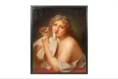 Untitled by Augustin-Luc Demoussy, 1872, oil on panel, offered Jun 2021